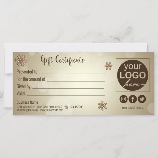 おいしいジンジャーブレッドクリスマスツリーのギフトカード (裏面)