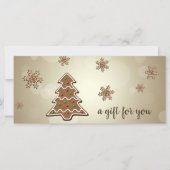 おいしいジンジャーブレッドクリスマスツリーのギフトカード (正面)