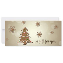 おいしいジンジャーブレッドクリスマスツリーのギフトカード