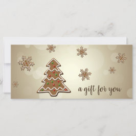 おいしいジンジャーブレッドクリスマスツリーのギフトカード