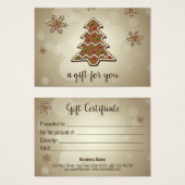おいしいジンジャーブレッドクリスマスツリーのギフトカード (正面&裏面)