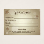 おいしいジンジャーブレッドクリスマスツリーのギフトカード (裏面)