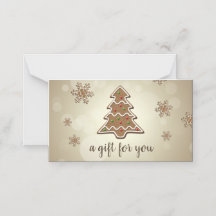 おいしいジンジャーブレッドクリスマスツリーのギフトカード