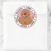 おいしいジンジャーブレッドマンクッキー ラウンドシール (バッグ)