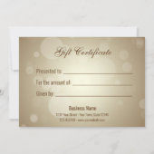 おいしいジンジャーブレッドCookieギフト証明書 (裏面)