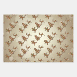 おいしいジンジャーブレッドCookieパターン ラッピングペーパーシート