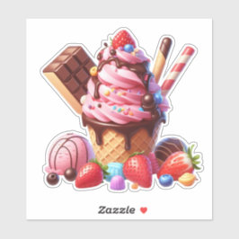 おいしいストロベリーアイスクリーム シール