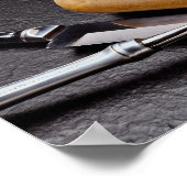 おいしいスライスしたポークロースト ポスター (角)