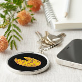 おいしいスライスピザ漫画デザイン キーホルダー (側面)