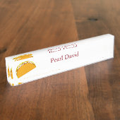 おいしいタコスのカスタム デスクネームプレート (側面)