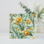 おいしいダフォジル春プリントデザイン 招待状 (スタンド正面)