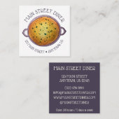 おいしいダールベジタリアンインディアンレッドランティルダル スクエア名刺 (正面/裏面)