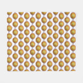 おいしいダールベジタリアンインディアンレッドランティルダル フリースブランケット (正面(横))