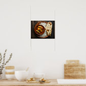 おいしいチキンチッカマサラカレーとライス ポスター (キッチン)