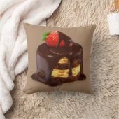 おいしいチョコレートアイスクリームケーキ クッション (ブランケット)