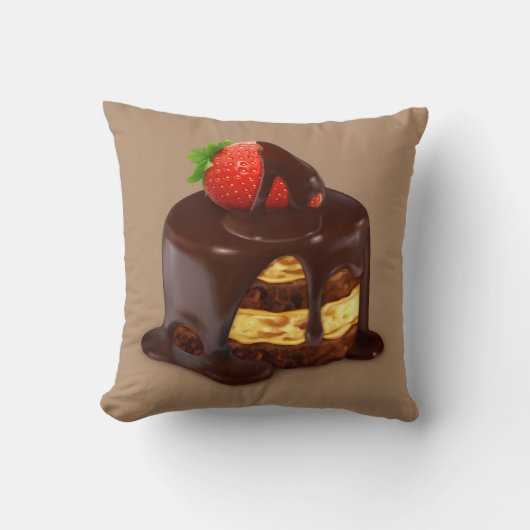 おいしいチョコレートアイスクリームケーキ クッション (正面)