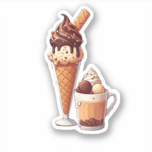 おいしいチョコレートアイスクリーム シール (正面)