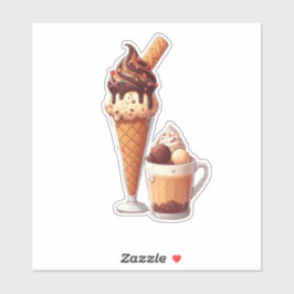 おいしいチョコレートアイスクリーム シール