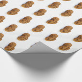 おいしいチョコレートチップクッキーパターンギフトラップ ラッピングペーパー (角)
