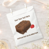 おいしいチョコレートブラウニースクエアと独自の文字 フェイバーバッグ (クリップ留めされた状態)