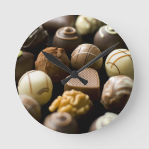 おいしいチョコレートpralines ラウンド壁時計