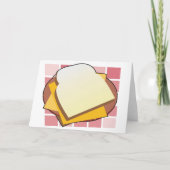 おいしいチーズサンドイッチおもしろい食品 カード (正面)