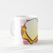 おいしいチーズサンドイッチおもしろい食品 コーヒーマグカップ (正面左)