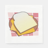 おいしいチーズサンドイッチおもしろい食品 スタンダードランチョンナプキン (正面)