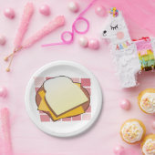おいしいチーズサンドイッチおもしろい食品 ペーパープレート (パーティー)