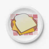 おいしいチーズサンドイッチおもしろい食品 ペーパープレート (正面)