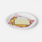 おいしいチーズサンドイッチおもしろい食品 ペーパープレート (アングル)
