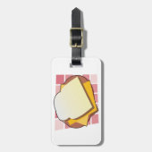 おいしいチーズサンドイッチおもしろい食品 ラゲッジタグ (正面縦)