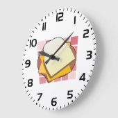 おいしいチーズサンドイッチおもしろい食品 ラージ壁時計 (傾斜)