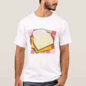 おいしいチーズサンドイッチおもしろい食品 Tシャツ (正面)