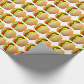 おいしいチーズバーガーのギフトラップ、食品愛好家のための ラッピングペーパー (角)