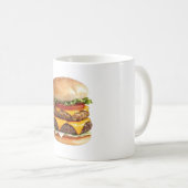 おいしいチーズバーガーの水彩スケッチ コーヒーマグカップ (正面右)