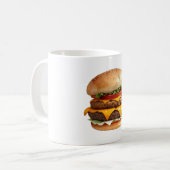 おいしいチーズバーガーの水彩スケッチ コーヒーマグカップ (正面左)