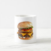 おいしいチーズバーガーの水彩スケッチ コーヒーマグカップ (中央)