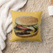 おいしいチーズバーガー クッション (ブランケット)