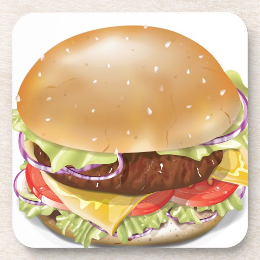 おいしいチーズバーガー コースター (正面)