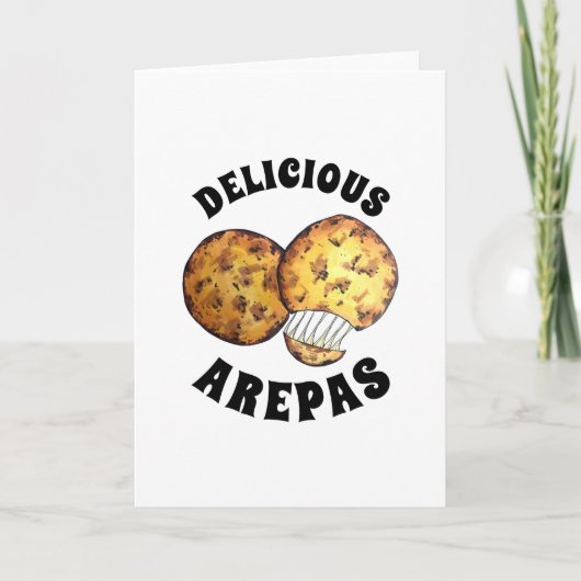 おいしいチーズメイズアレパ南米の食べ物 カード (正面)