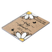 おいしいデイジーミニマリストクラフトベビーシャワー ノートブック (左側)