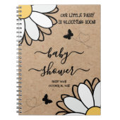おいしいデイジーミニマリストクラフトベビーシャワー ノートブック (正面)