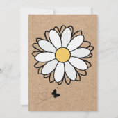 おいしいデイジーミニマリストクラフトベビーシャワー 招待状 (裏面)