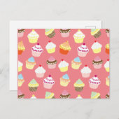 おいしいデコレーションのバースデーカップケーキ ポストカード (正面/裏面)