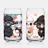 おいしいデザインのガラスかわいらし ガラス缶 (正面)