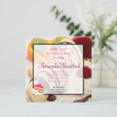 おいしいデザート誕生日パーティー 招待状 (スタンド正面)