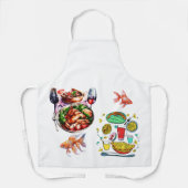 おいしいデュオ – 食と魚のアートデザイン エプロン (正面)