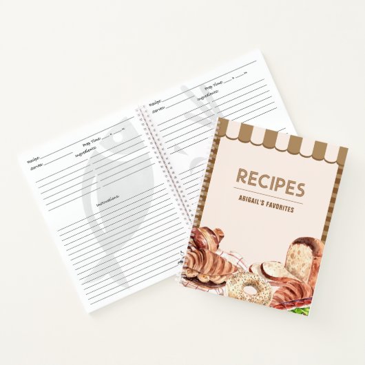 おいしいデリサンドウィッチカスタマイズ可能なレシピ本 ノートブック (内部)