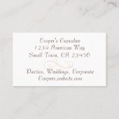 おいしいトリーオブカップケーキベーカリー名刺 名刺 (裏面)